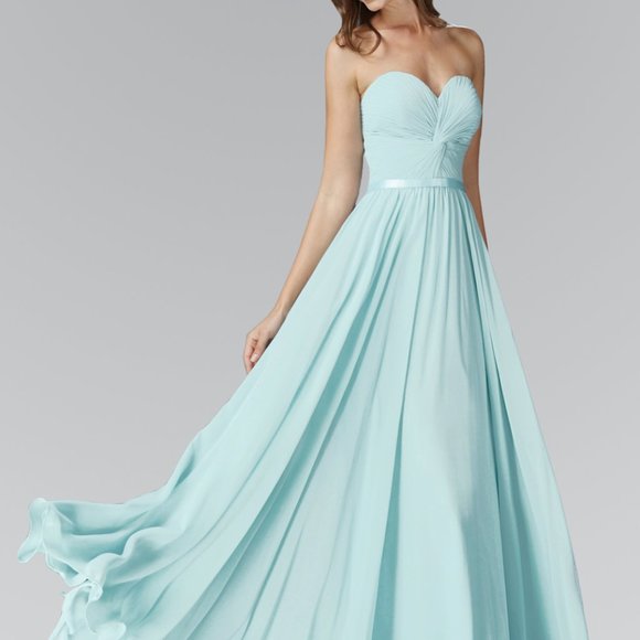 GLS Collective Dresses & Skirts - NEW MINT EVENING LONG MAXI - Strapless Sweetheart A-Line Prom Dress Gl2069